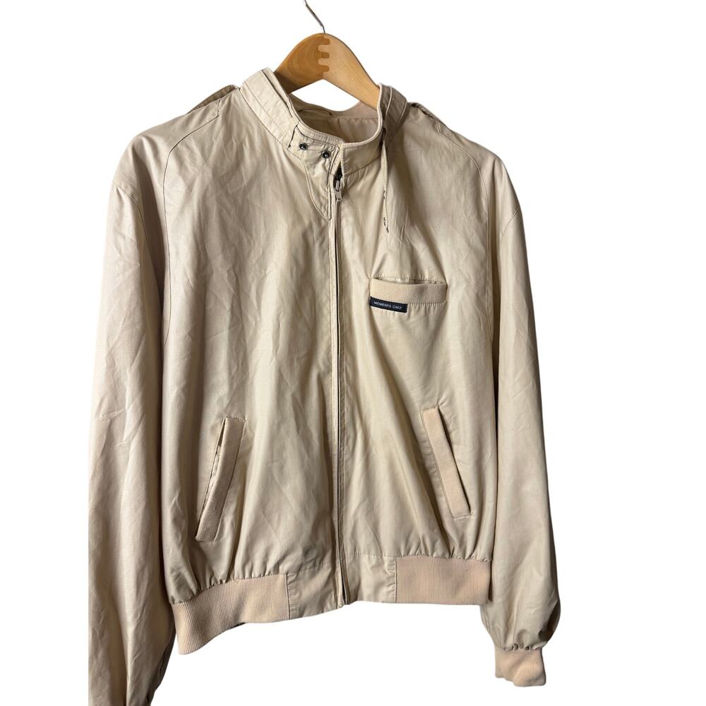 members only tan zip up jacket